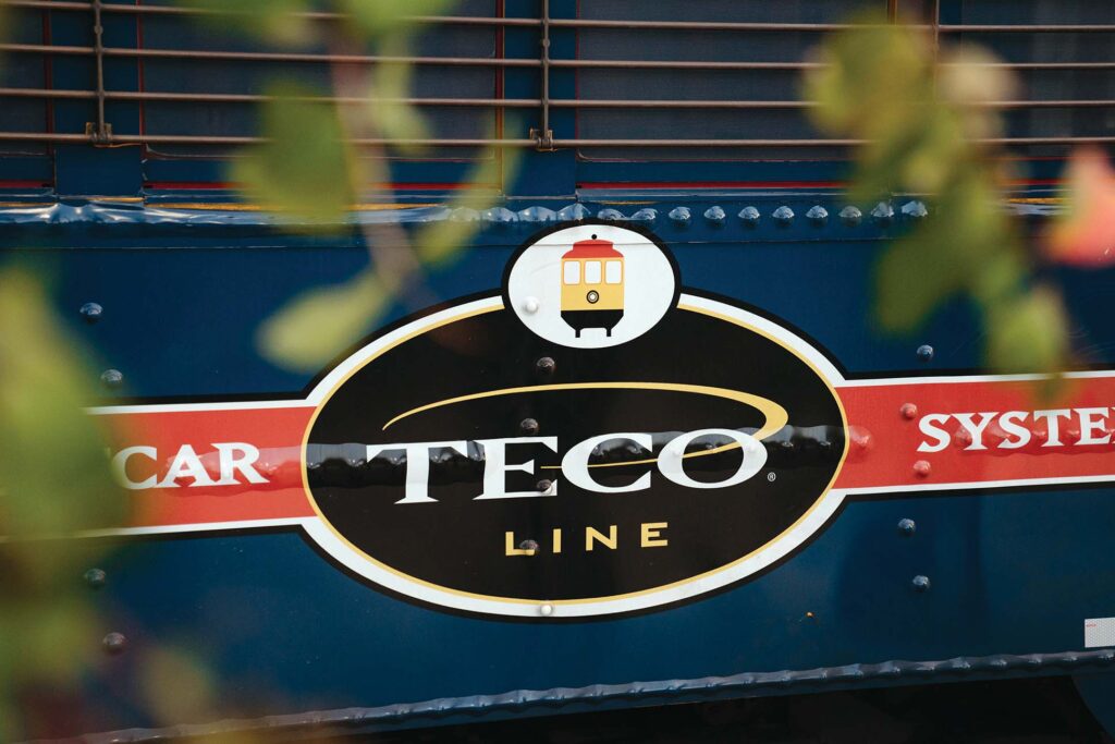 a logo on a train